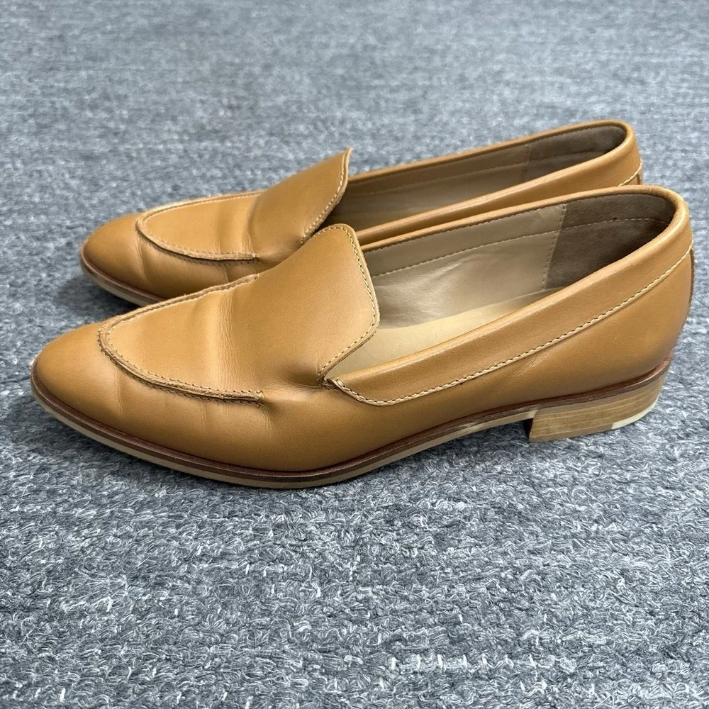 Everlane Loafers Women 9 Brown Leather Pointed Toe Slip On Italy Classic Modern - Picture 8 of 14